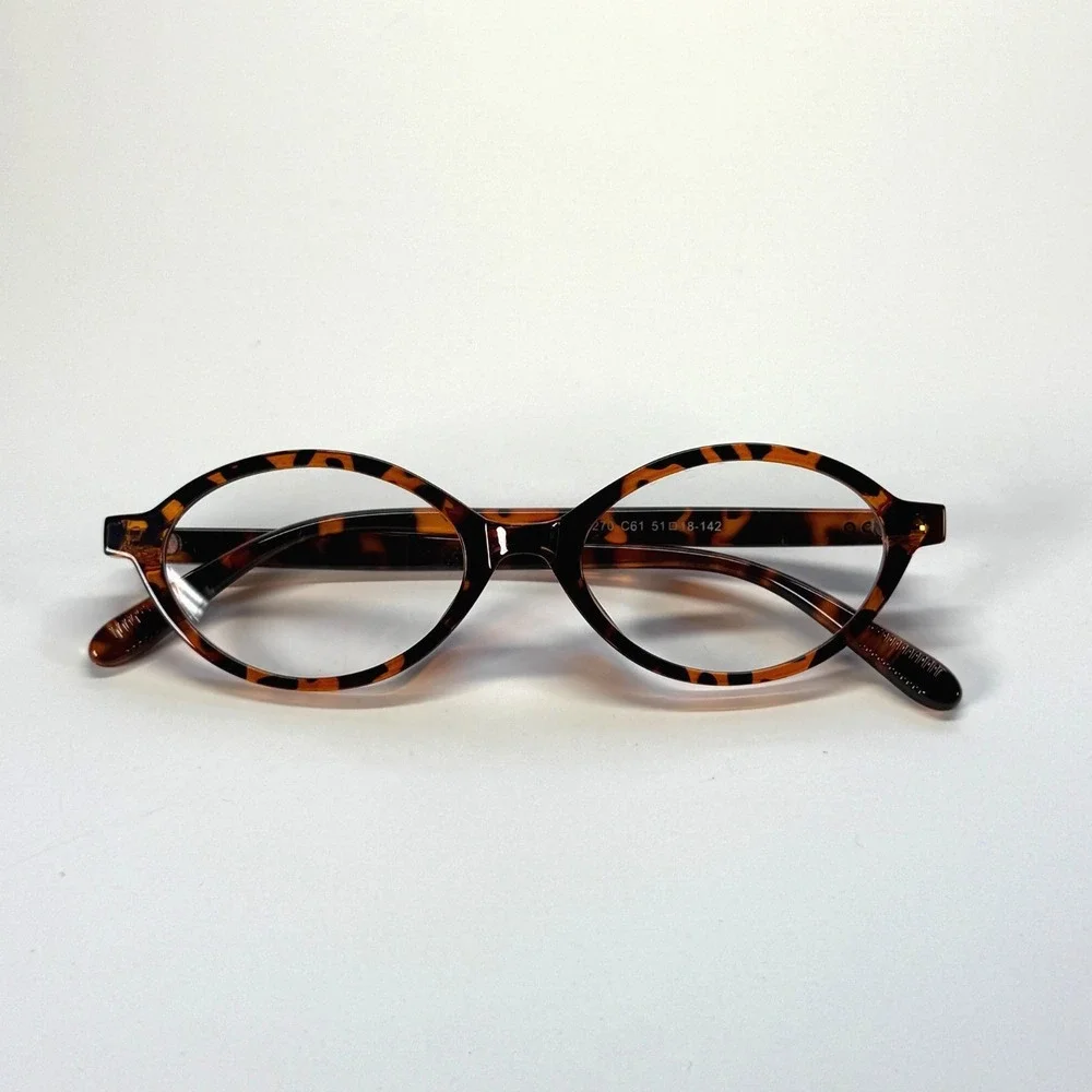 Unbranded‎ TR30270 C61 Eyeglasses Frame Only 51-18-142 Brown Tortoise Shell Oval